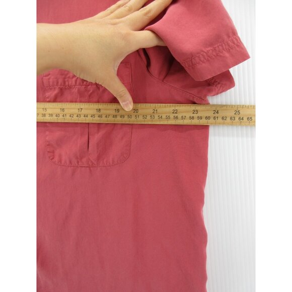 Orvis Top XL Salmon Silk Shirt Button Down Camp Pockets Field Utility - Picture 4 of 8